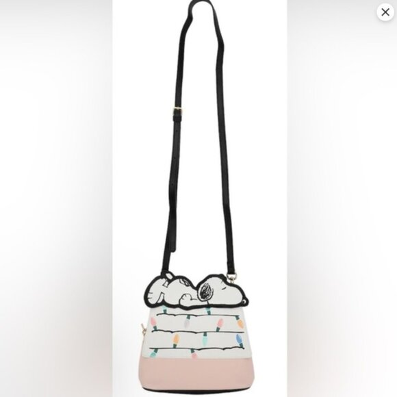 NWT Snoopy Holiday Lights Crossbody Bag - Picture 5 of 7